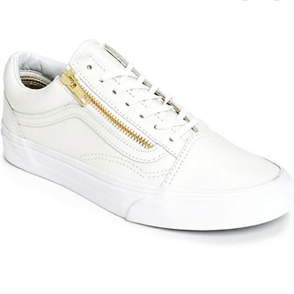 Vans Old School Zip White Leather Shoes